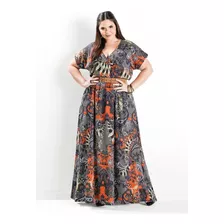 Vestido Longo Plus Size Evangelico Grande Do 44 Ao 70