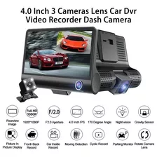 4inch Hd 1080p 3 Lens Veículo Carro Dvr Dash Cam Visão Notur