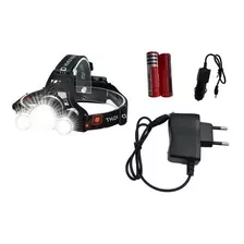 Lanterna Cabeça Triplo T6 3led Cree Profissional Swat Tática