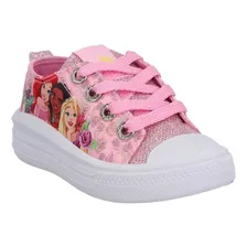 Zapatilla Baja Lona Plataforma Rosado Princess