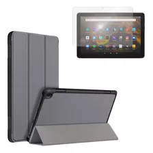 Capa Flip Magnetica Para Tablet Amazon Fire Hd8 + Vidro 9h