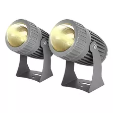 2x Refletor Beam Pimbim 10w 3000k Spot Outdoor Prova Dágua 110/220v