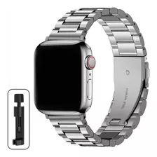 Pulseira De Aço Inoxidável Para Apple Smart, Smart Watch