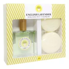 Kit Deo Colônia English Lavender 100 Ml + 2 Sabonetes De 80g