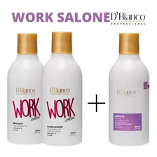 Kit Shampoo Condicionador Leavein 300ml D'bianco Work Salone