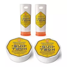 Kit 4 Protetores Solar Fps 30 Vegano Dura 5h Água Toque Seco