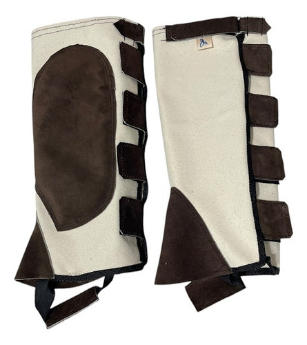 Polaina de Lona con descarne Niño S (ancho 31x30 alto) - Marrón oscuro - Imagen 1