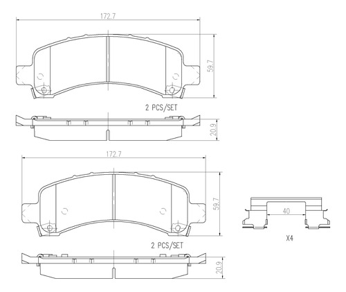 Balatas Traseras Gmc Savana 3500 2004 6.0l Brembo Foto 2