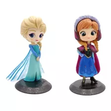 Kit 2 Bonecas Action Figure Frozen + Anna Disney Princesas