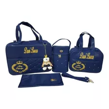 Kit Bolsa Bebe Saida Maternidade Vermelha Personalizada