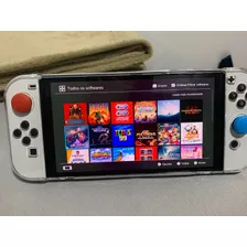 Nintendo Switch Oled 64gb Branco Usado Com Acessórios E Jogos