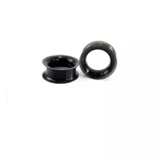 Par Expansores Silicon 6mm Negro Piercing Oido Plug Tunel