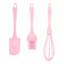 Kit Espátula Silicone Cozinha Batedor Fuê E Pincel Culinário