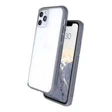 Funda Para iPhone 11 Pro - Transparente Con Borde Gris