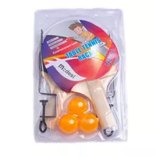 Kit Ping Pong Tenis Mesa 2 Raquetes 3 Bolas E Rede + Suporte