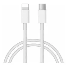 Cabo Carregador Usb-c Lightning iPhone 20w 1m Cor Branco