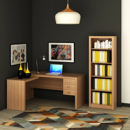 Conjunto P/ Escritório 2 Peças Amêndoa Tecnomobili