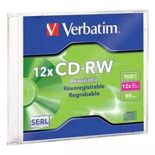 Cd-rw 80 Min 700 Mb Verbatim Imation 8x 12x Caja