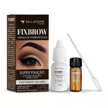 Henna Sobrancelha Fix Bronw Bella Femme Cor Castanho Escuro