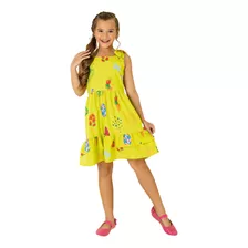 Vestido Infantil Feminino Festa Aylla Sorvete Lemon