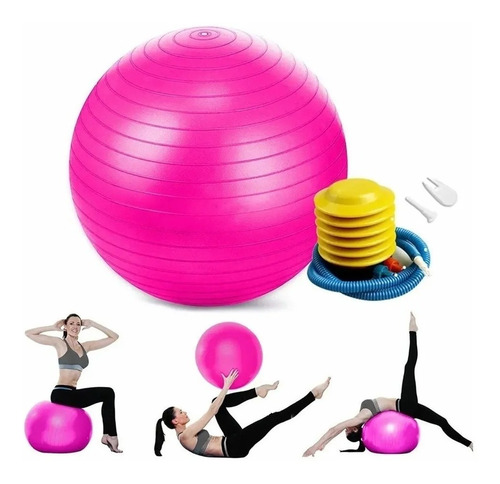 Pelota Fitness De Yoga Acondicionamiento 75 Cm Con Bomba