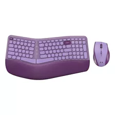 Teclado Y Mouse Inalámbricos Ergonómicos, Receptor Usb De 2.