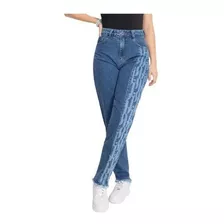Calça Feminina Biotipo Jeans Slouchy Com Estampa Lançamento