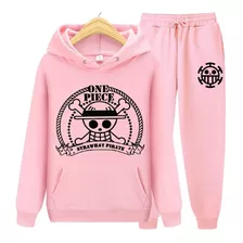 Conjunto Moletom Chapéu De Palha Pirata One Piece Com Capuz