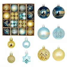 44pcs Esferas Navideñas De Decoración Adorno Árbol Navidad