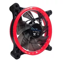 Ventilador Apevia 12l-crd 120mm Silent Dual Rings Red Led Fa