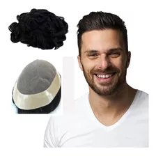 Prótese Capilar Masculino #1b Tela Silicone Castanho