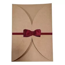 50 Envelope Kraft P/ Convite De Casamento Rústico Jufiori