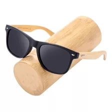 Óculos De Sol Masculino Polarizado Madeira Original Bambu 