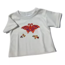 Remera Marca Mirage Para Bebé Con Mariposa En Algodón ,corta