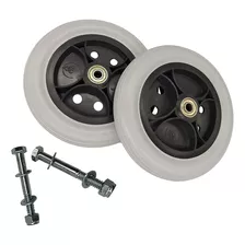 2 Roda Dianteira Aro 6 Jaguaribe Para Cadeira De Rodas