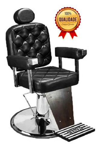 Cadeira Poltrona Barbeiro Salão Reclinável Dubai Barber Crom