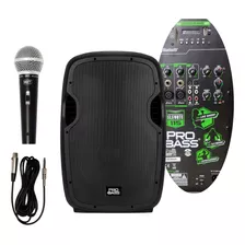 Caixa Pro Bass Elevate 115 Bluetooth Bivolt Brinde Microfone