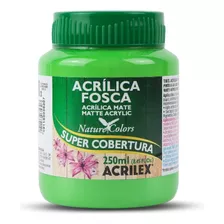 Tinta Acrílica Fosca Artesanato Acrilex 250ml Ótima Cobertur Cor Verde Folha