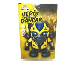 Boneca Dançante Brinquedo Robô Que Dança Com Luz E Som 19cm
