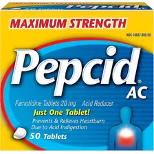 Pepcid Tabletas De Mxima Resistencia Reductor De Cido Ac, (1