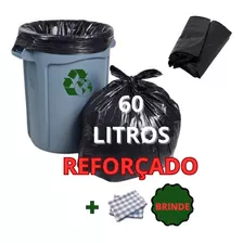 Saco De Lixo Reforçado Resistente 60l Grosso Uso Pesado