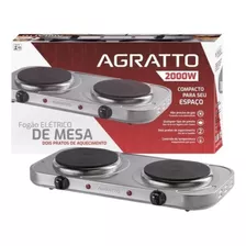 Fogão Elétrico De Mesa 2 Pratos 2000w 127v 2000w Fm Agratto