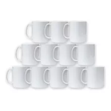 Caneca De Plástico Para Sublimação Branca 400ml 12un