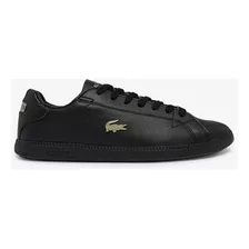 Tenis Lacoste Graduate De Piel Y Sintético Para Hombre Color Negro Diseño De La Tela Liso Talla 29.5 Mx