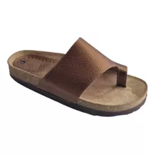 Zueco Sandalia Chonela Birk Cuero Mujer Con Dedo 6002