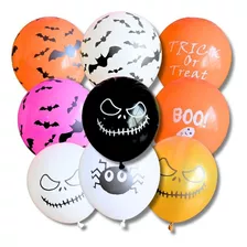 10 Globos Latex Halloween Surtidos