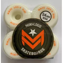 Roda Mini Logo 54mm 101a A-cut Branca - Skateboard