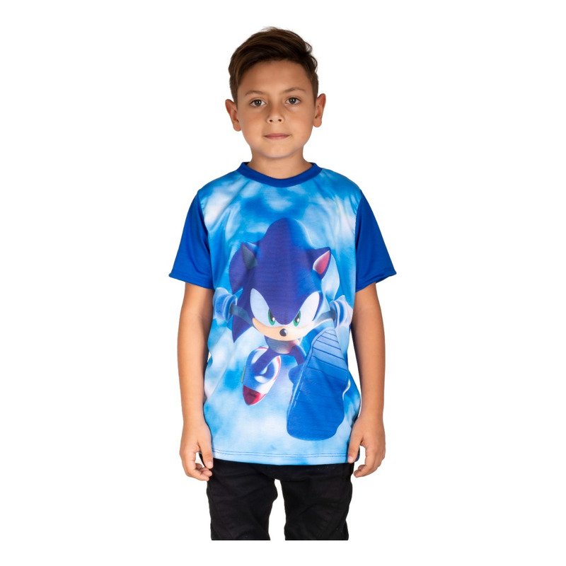 Camisa Camiseta Azul Babão Rainbow Friends Game Infantil