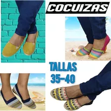 Zapatos Alpargatas Cómodos Dama Suaves Cocuizas Tejidas Tela