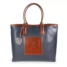 Bolsa Tote Cloe Para Mujer Doble Función Color Azul Marino